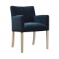 Mobile Preview: Stuhl mit dunkelblauem Bezug.
