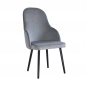 Preview: Stuhl mit grauem Bezug.