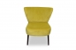 Preview: Der Stuhl mit gelben Stoffbezug.