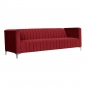 Preview: Sofa mit rotem Bezug.