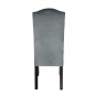 Preview: Stuhl mit grauem Bezug und hoher Rückenlehne.